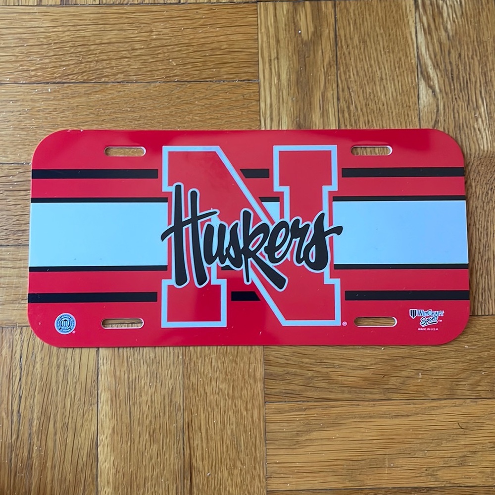 Nebraska Huskers Car Accessory License Plate